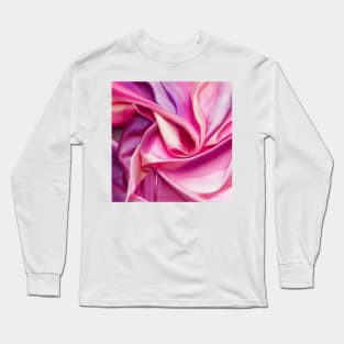 Pink Silk Fabric #1 Long Sleeve T-Shirt